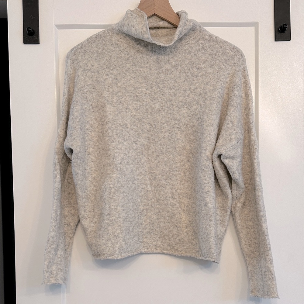 French Connection Light Gray Turtleneck Sweater